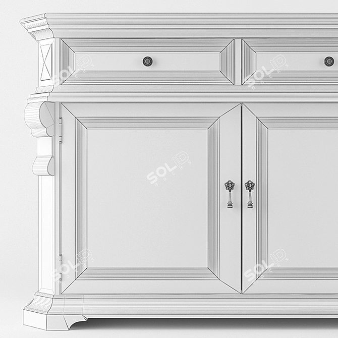 Elegant Bernhardt Campania Buffet 3D model image 3