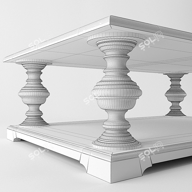Bernhardt Campania Coffee Table: Elegant Design, High-Quality Craftsmanship 3D model image 3