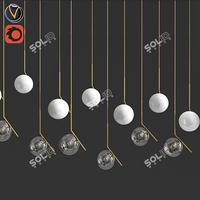 IC Lights Suspension 2 - Vray and Corona Ready, 3dsmax 2011 & OBJ Formats, Perfect Fit for Any Space 3D model image 1