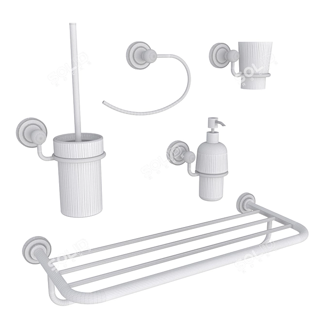 Fixsen Style Bathroom Accessories 3D model image 2