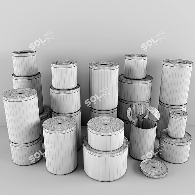 Essential Kitchen Container Set 3D model image 3