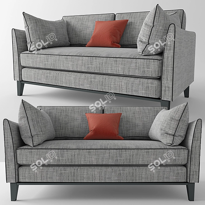 Contemporary Keston 2 Seater Sofa 3D model image 1