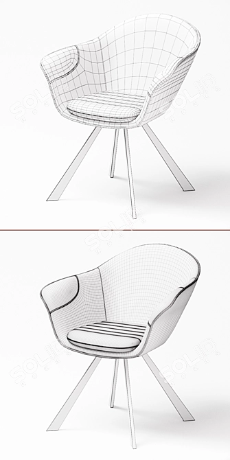 Elegance in Enveloping Comfort: La Redoute Interieurs Biface 3D model image 2