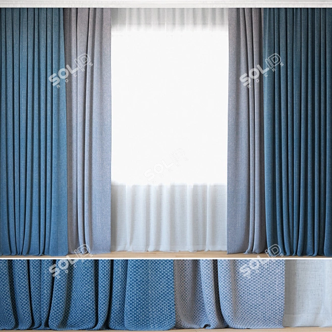 Elegant Spradling MAGLIA Curtains 3D model image 1