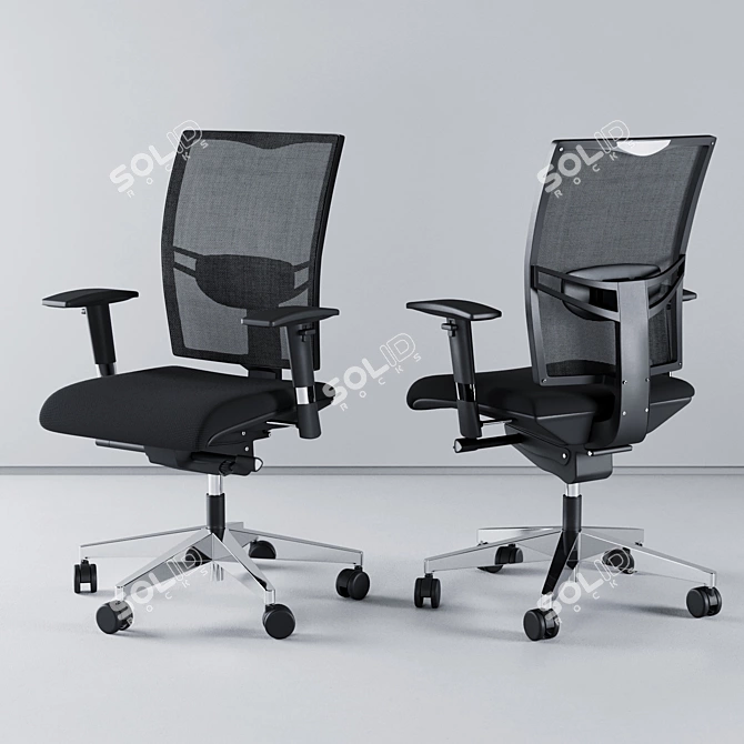 Ergonomic Stockholm Desk Chair 3D model image 1