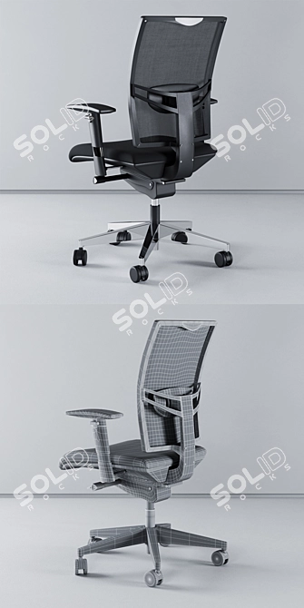 Ergonomic Stockholm Desk Chair 3D model image 3