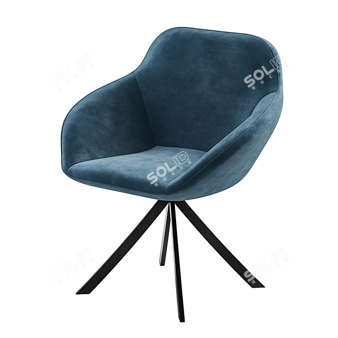 Title: Blue Conference Chair: Sleek and Stylish Seating Solution 3D model image 1