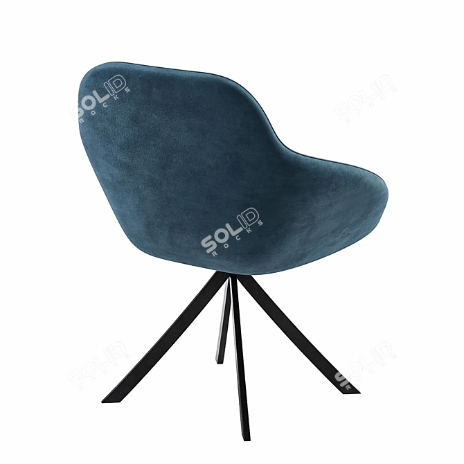 Title: Blue Conference Chair: Sleek and Stylish Seating Solution 3D model image 2