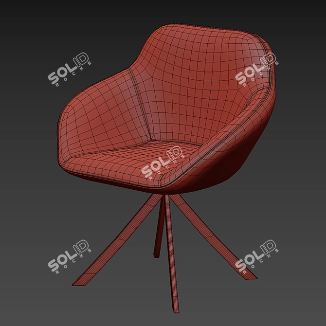 Title: Blue Conference Chair: Sleek and Stylish Seating Solution 3D model image 3