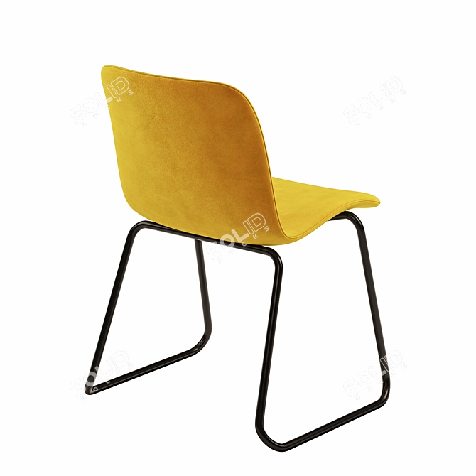 Sleek and Stackable: Cornflake Chair 3D model image 2