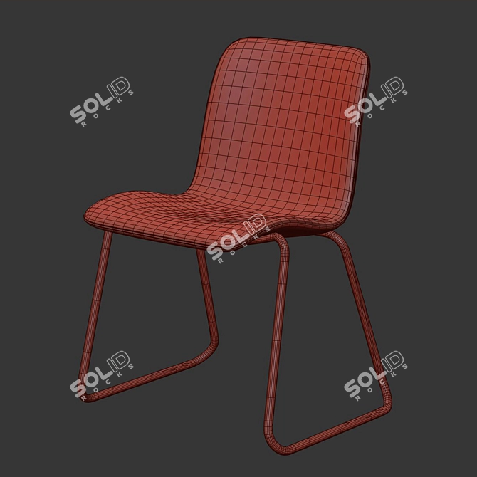 Sleek and Stackable: Cornflake Chair 3D model image 3