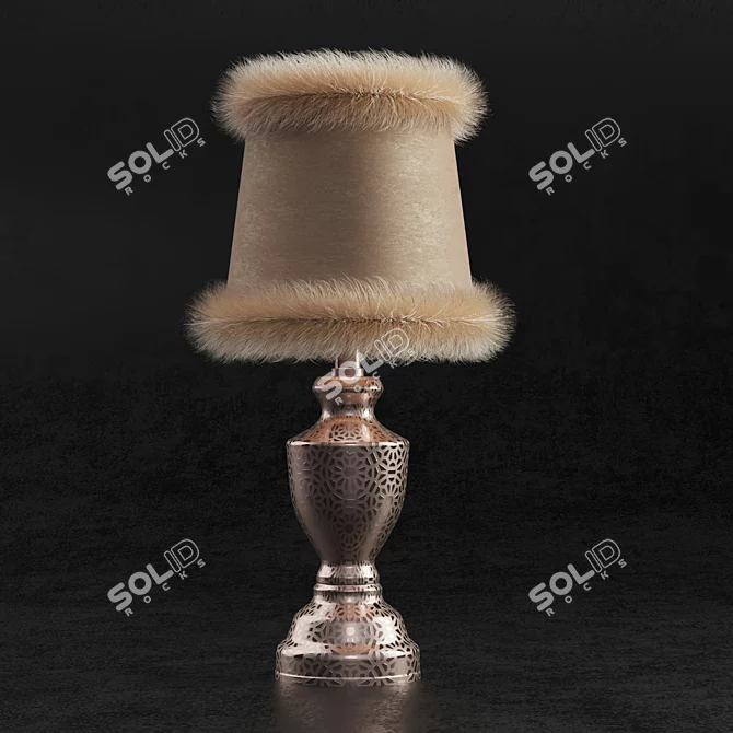 Furry Mesh-Converted Table Lamp 3D model image 1