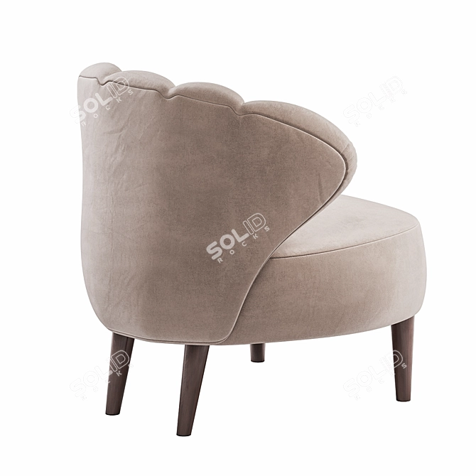 Regal Elegance: Stuart Scott Bella Armchair 3D model image 2