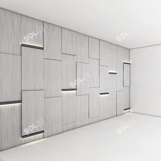 Elegant Glow: Modern Wall Decor 3D model image 1