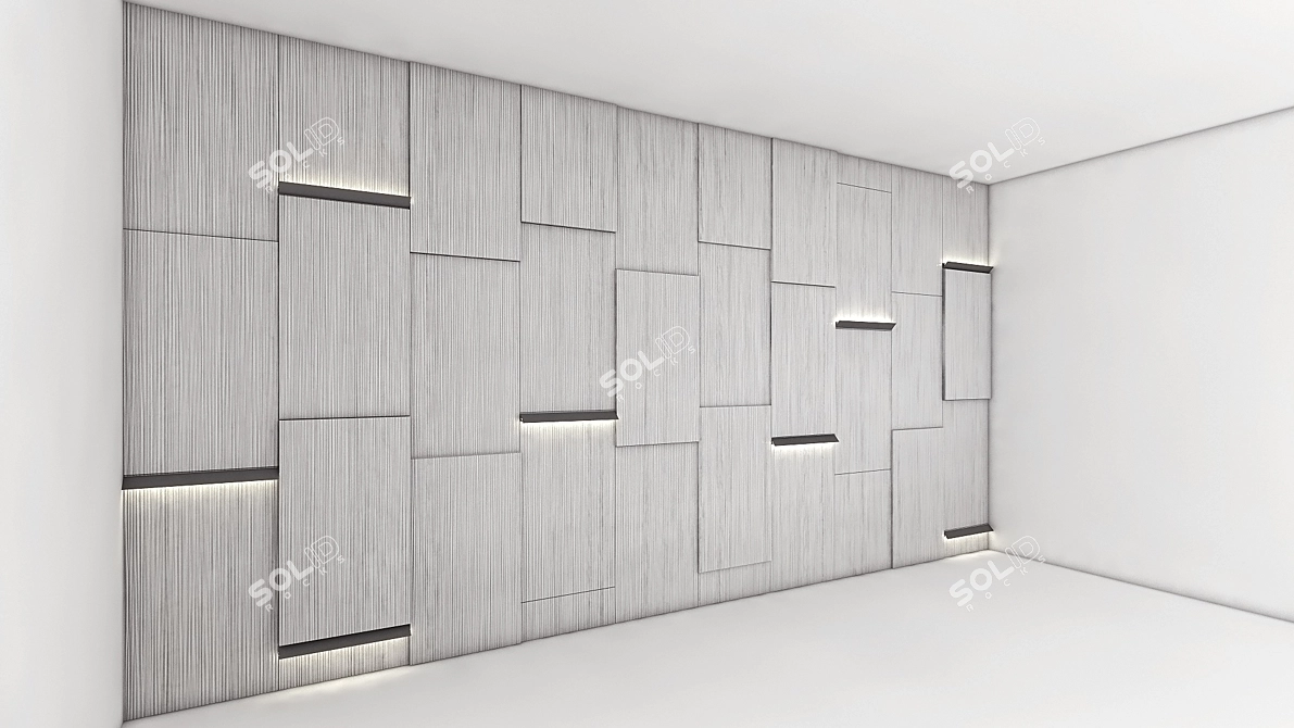 Elegant Glow: Modern Wall Decor 3D model image 2