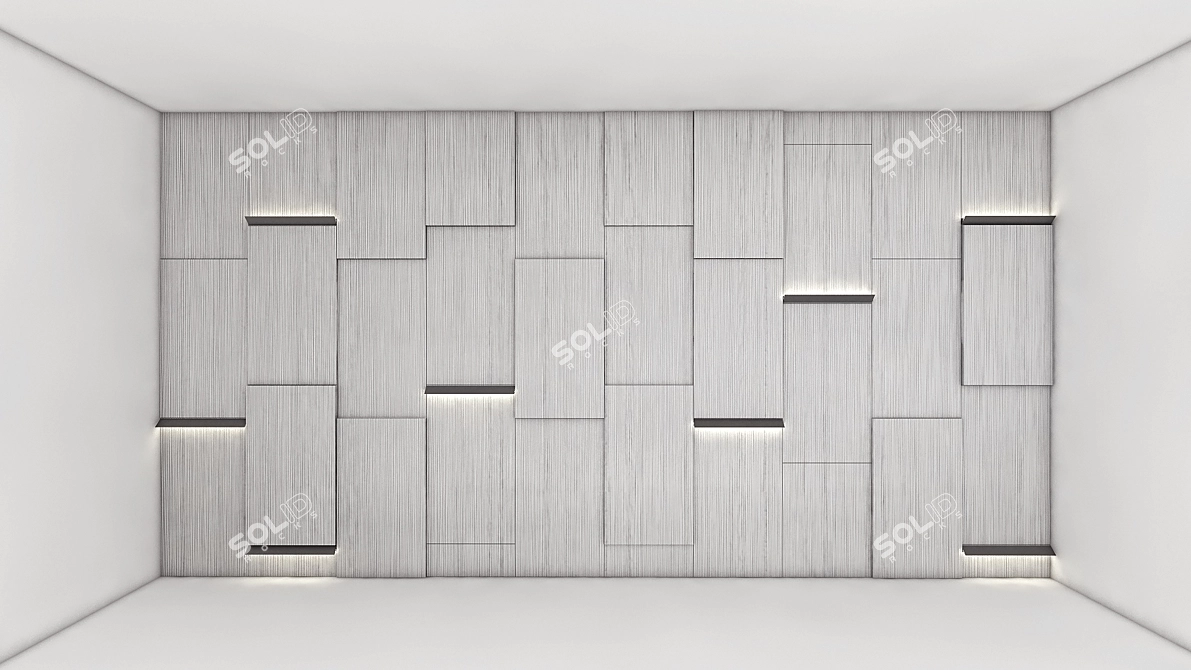 Elegant Glow: Modern Wall Decor 3D model image 3