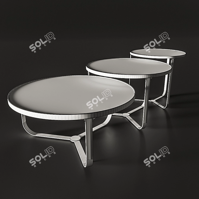 Luxury Golden Dining Table 3D model image 3