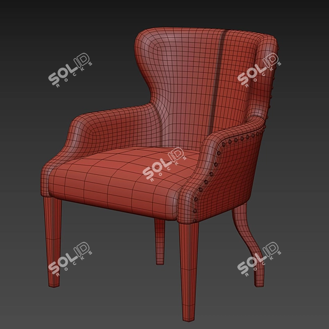 Classic Elegance - Chesterton Armchair 3D model image 3