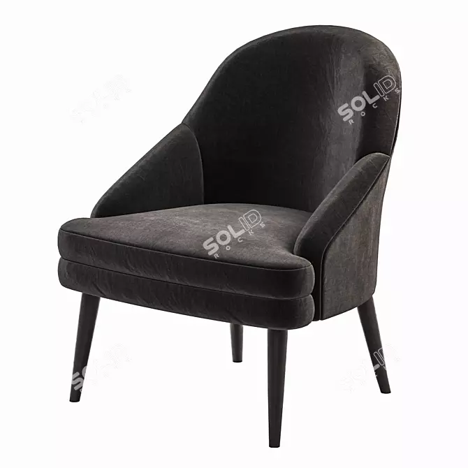 Elegant DA VINCI Armchair - SF4T 3D model image 1