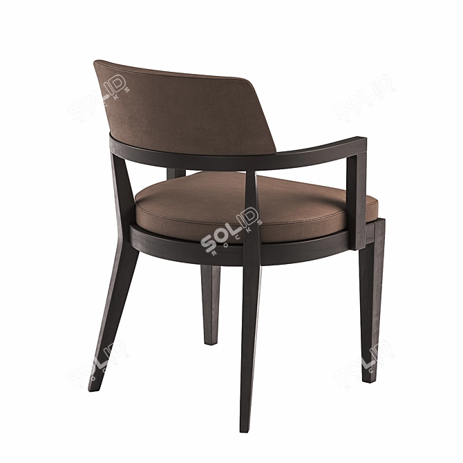 Slettvoll Irving: Elegant Curved Dining Chair 3D model image 2