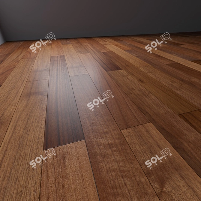 Global Parquet Hardy American Walnut: Premium Parquet Board 3D model image 1