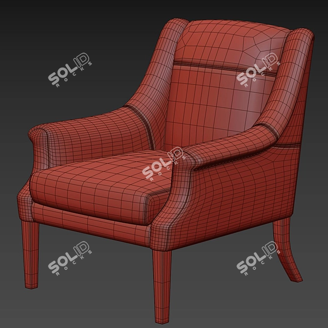 Elegant Signature Lounge Chair 3D model image 3