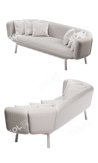 Sleek Modern 2.5 Sofa - Jules Wagemans 3D model image 3