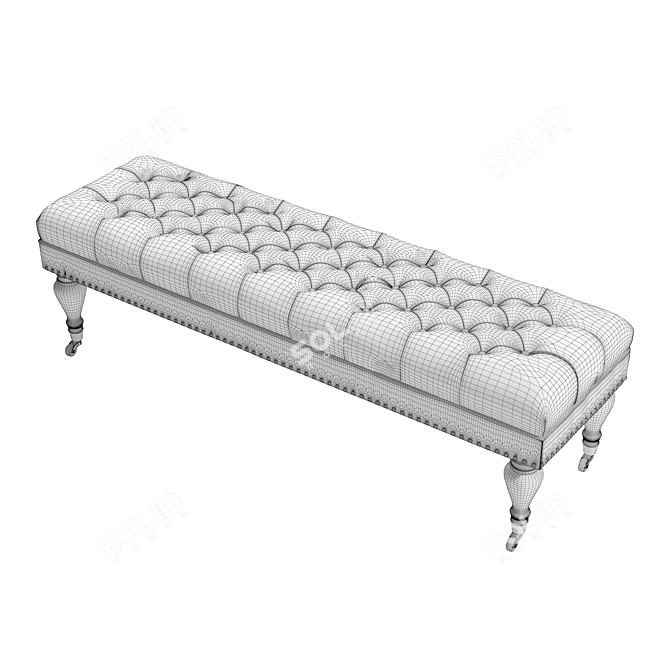 Eichholtz Bench Benedict: Granite Grey 3D model image 3