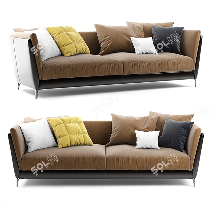 Bretagne: Stylish and Spacious 3D Sofa 3D model image 1