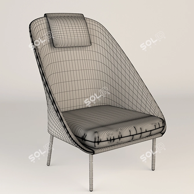 Twins Outdoor Armchair 3D model image 3