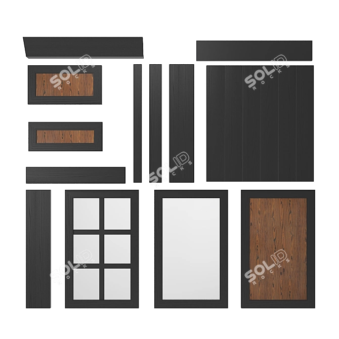 Sleek Soho Kitchen Set 3D model image 2