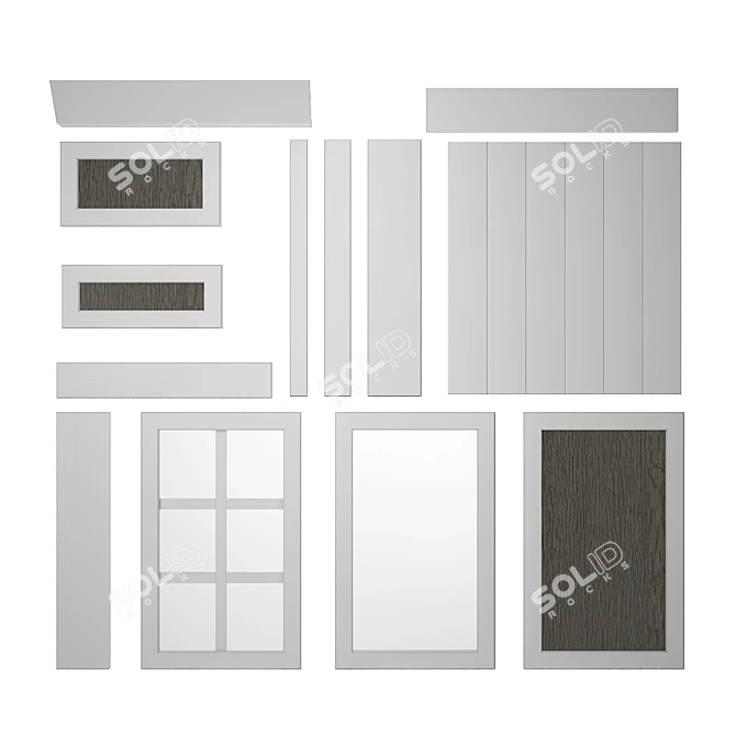 Title: Sleek and Stylish Facades for Creative Spaces 3D model image 2