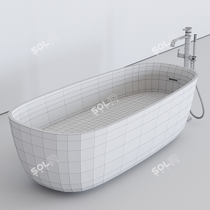 Disenia River: Aquatek Freestanding Bathtub 3D model image 3