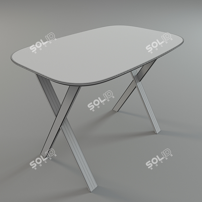 Elegant Modern Meridiani Console 3D model image 2