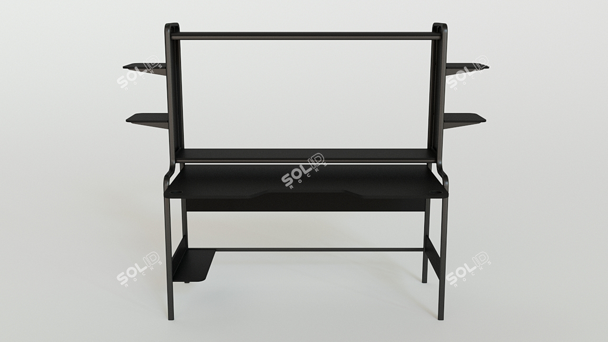 Modern Minimalist Computer Desk 3D model image 3