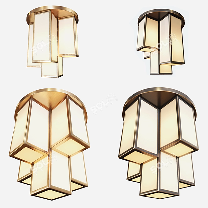 Elegant Eichholtz Axel Ceiling Lamp 3D model image 1