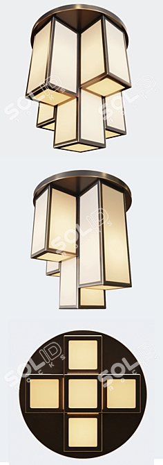 Elegant Eichholtz Axel Ceiling Lamp 3D model image 2