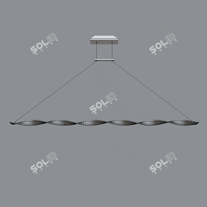 MADAGASCAR Chandelier: Elegant Aluminum/Silicone Lighting 3D model image 2