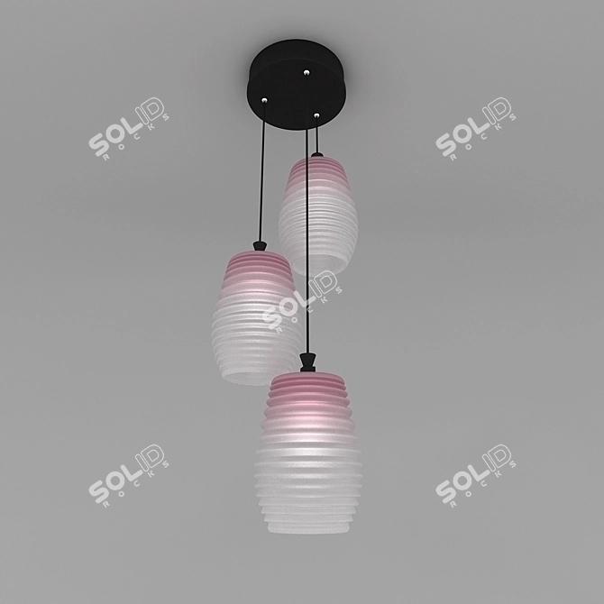 Sleek LED Pendant Ceiling Light 3D model image 1