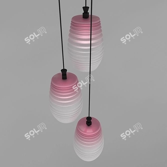 Sleek LED Pendant Ceiling Light 3D model image 2