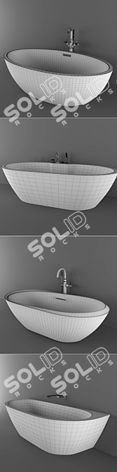 Luxury Bath Set: EGG MAX, Architeckt Lattra, Jazz Plus, StoneArt BS-531, M-BT214 3D model image 3