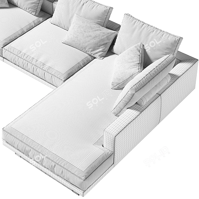 FLEXFORM CAMPIELLO Sofa - 334см x 217см x 86см 3D model image 3