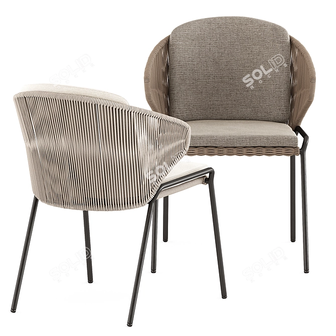 Elegant Manutti Radius Chair & Minus Table 3D model image 10