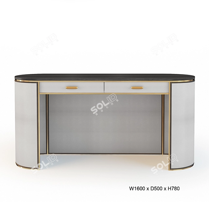 Sleek Kent Desk: Stylish & Functional 3D model image 1