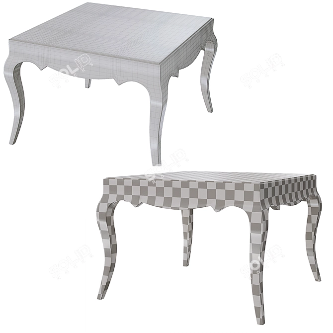 Valmori Elisabeth Side Table - Romantic Modern Style 3D model image 3
