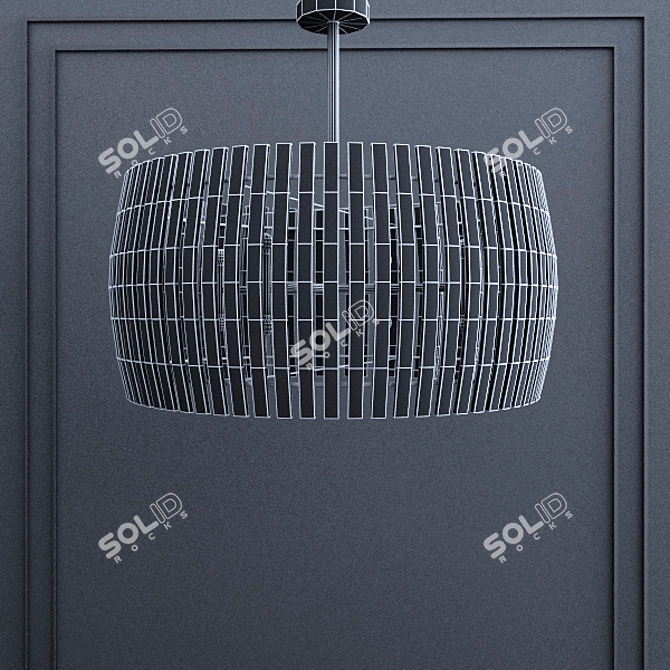 Modern Metal and Glass Freeze Pendant Light - 5030-AGB 3D model image 2