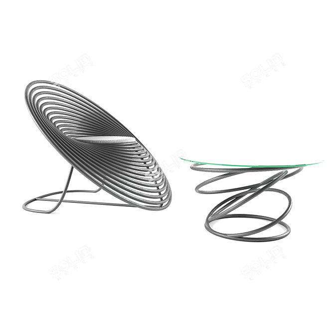 Cozy Circle Chair 3D model image 1