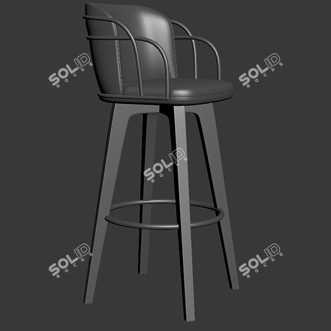 Compact Arven Stool Set 3D model image 3