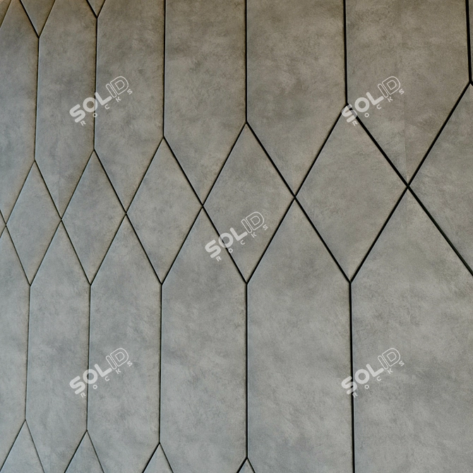 Versatile Soft Panel | Decorative Wall with Metal Mouldings 3D model image 2