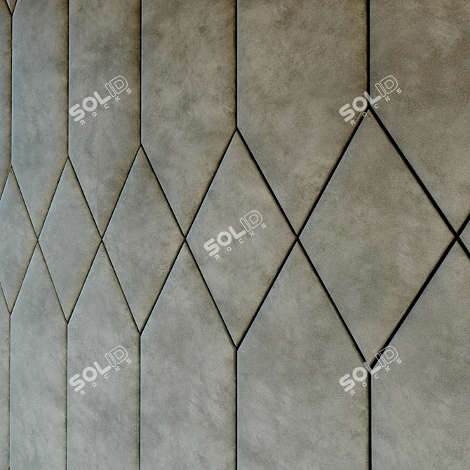 Versatile Soft Panel | Decorative Wall with Metal Mouldings 3D model image 3